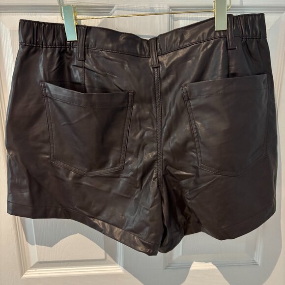 American Eagle Brown Faux Leather Shorts - Picture 3 of 3